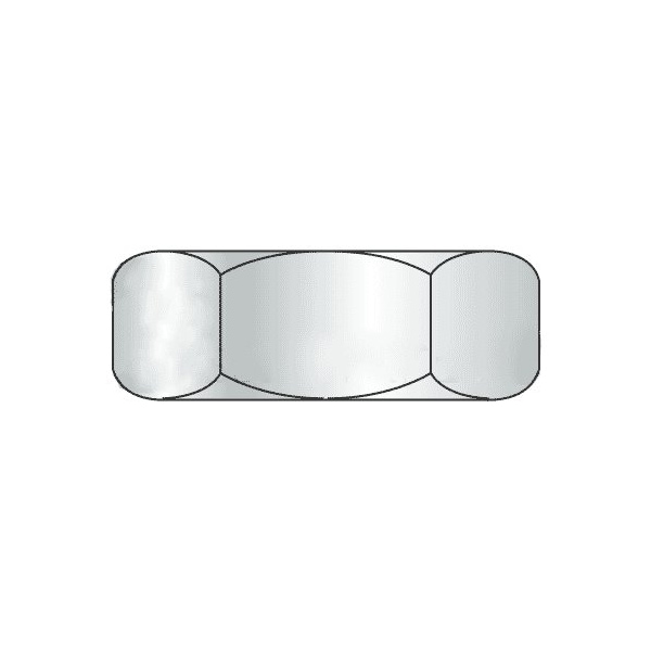 Newport Fasteners Jam Nut, M30-3.5, Steel, Class 4, Zinc Plated, 15 mm Ht, 75 PK 639413-BR-75 - main